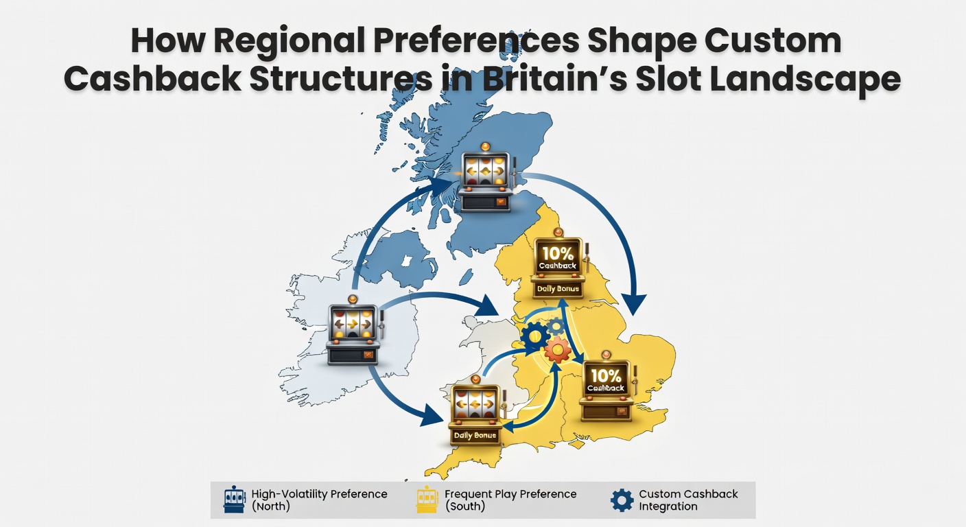 Regional map highlighting differences in cashback preferences across UK slot markets