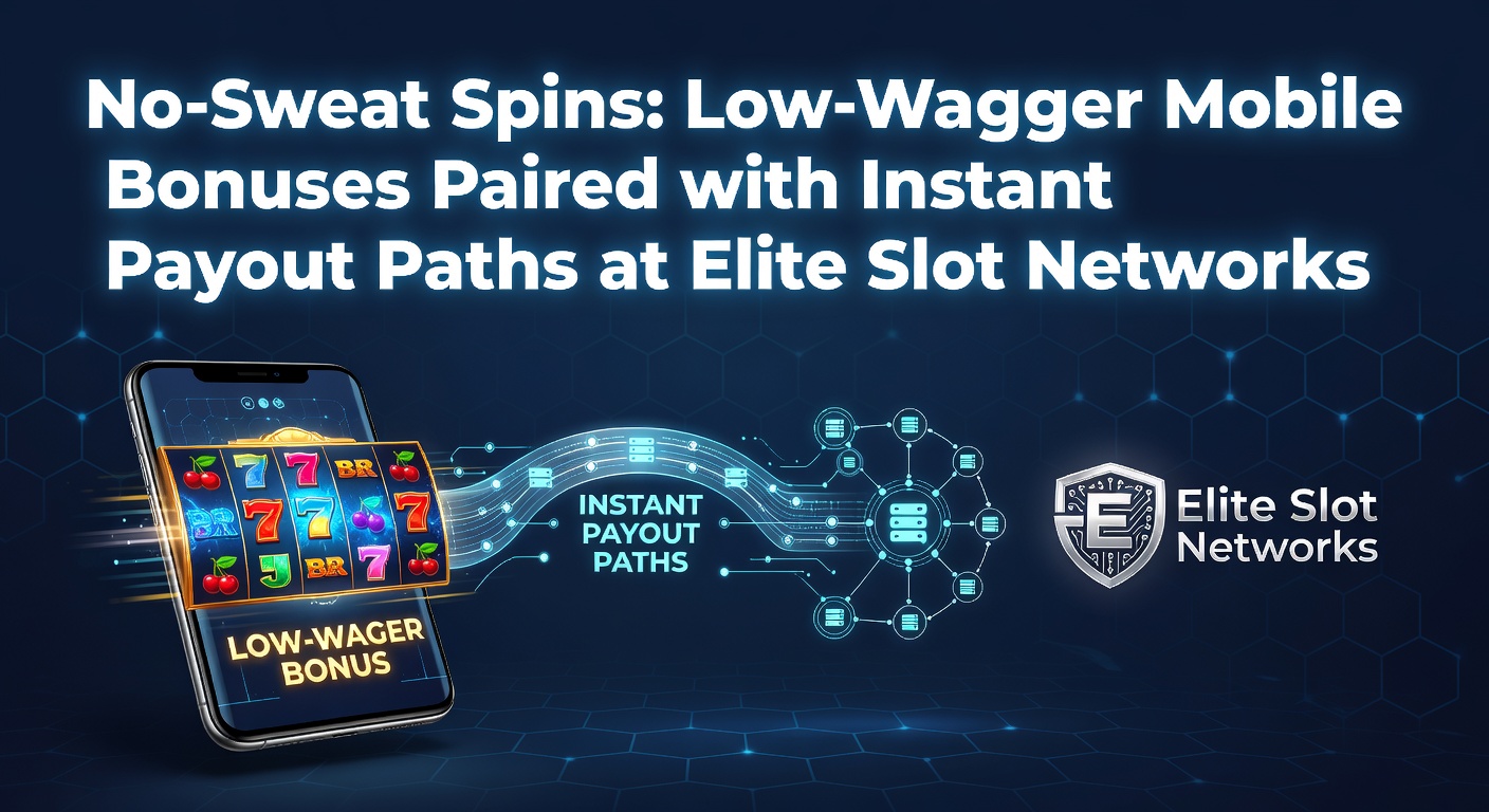 Vibrant mobile slot screen displaying low-wager spins with instant payout icons on a sleek elite network interface
