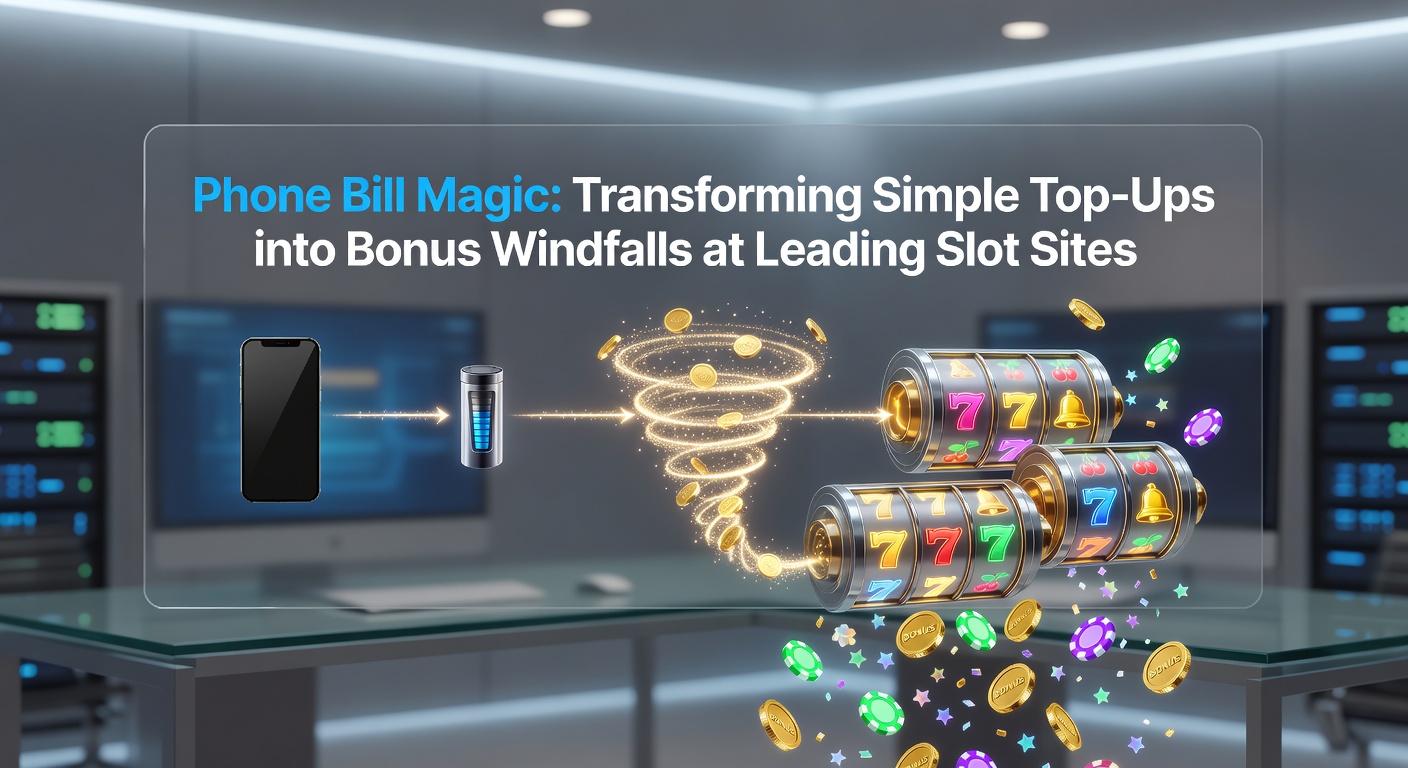 Smartphone displaying a slot game interface with a phone bill deposit confirmation overlay, highlighting bonus spins activating