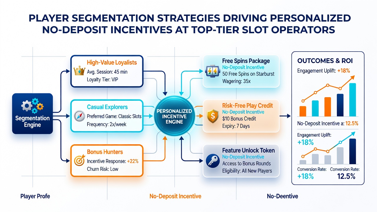 Data visualization showing how slot platforms segment users for targeted no-deposit bonus allocation