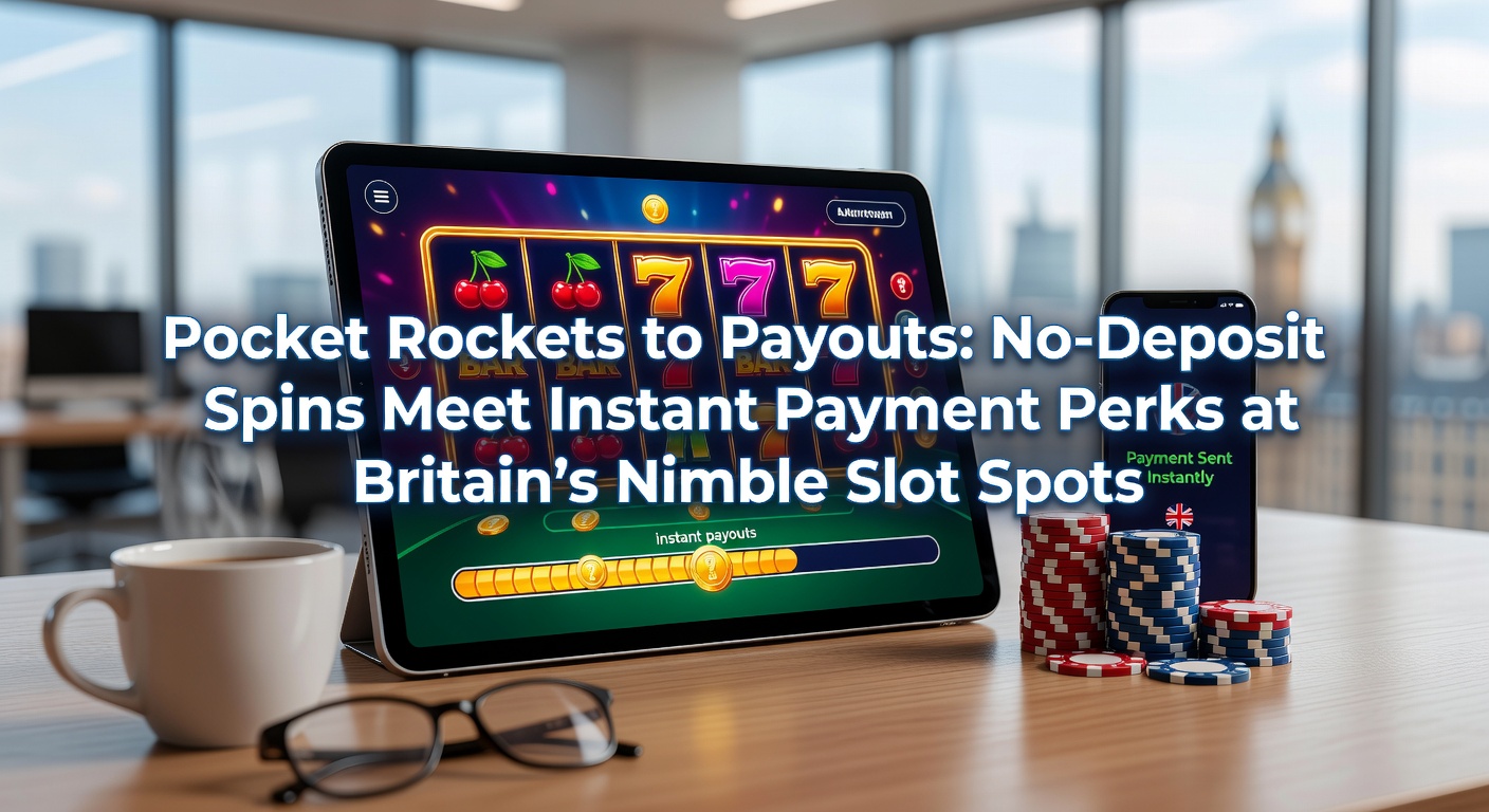 Vibrant slot machine reels spinning with free spin symbols and instant cash payout icons glowing in the background, capturing the excitement of no-deposit bonuses leading to quick wins