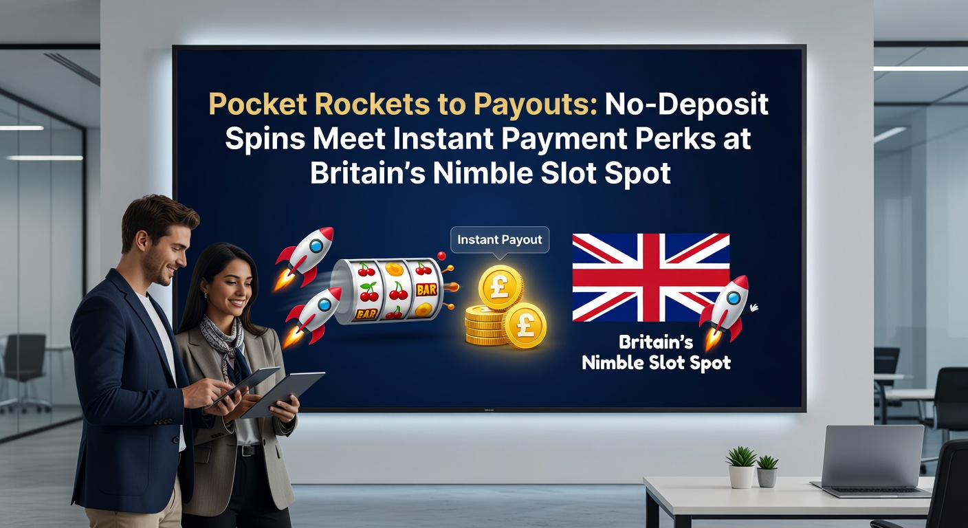 Dynamic graphic showing a mobile phone screen with no-deposit spin activation, followed by a cash withdrawal confirmation popping up instantly, emphasizing speed and convenience in UK slot gaming