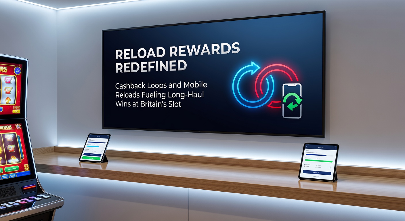 Close-up of a mobile phone screen displaying quick reload options alongside cascading cashback notifications in a slot app interface