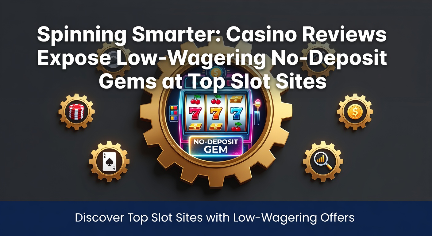 Vibrant slot reels spinning with glowing bonus icons and low wagering badges overlayed, symbolizing accessible no-deposit wins at top sites