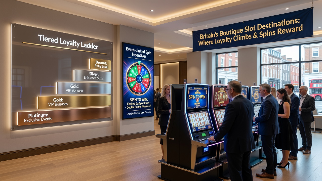 Event-linked spin incentives displayed at a boutique slot venue in Britain